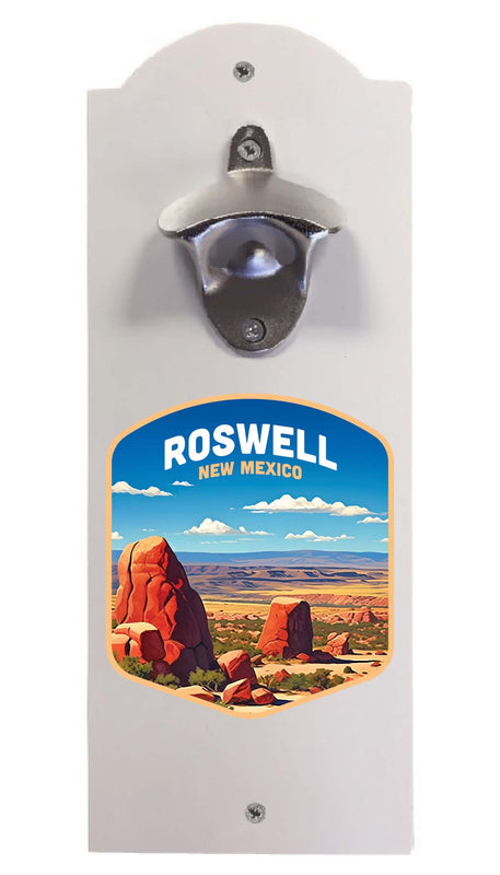 Rowell New Mexico Design B Souvenir Wall mounted bottle opener White White