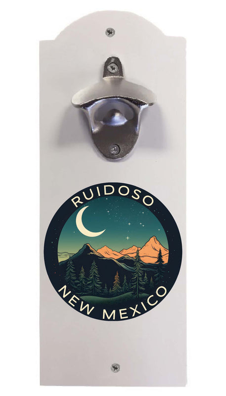 Ruidoso New Mexico Design A Souvenir Wall mounted bottle opener White White