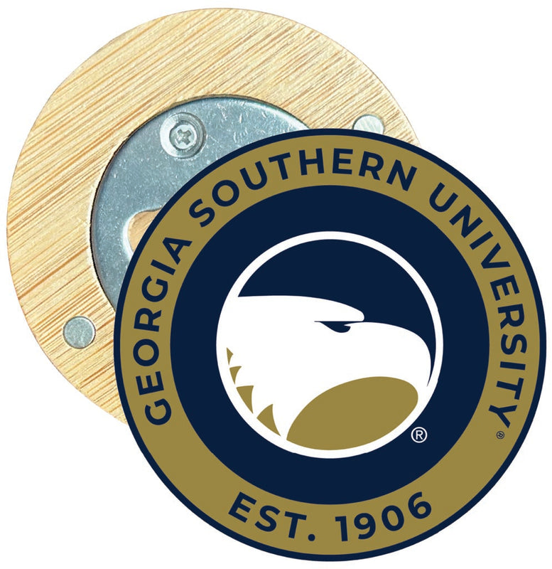Georgia Southern Eagles Round Wood Magnetic Bottle Opener 2.5" Officially Licensed Collegiate Product Single