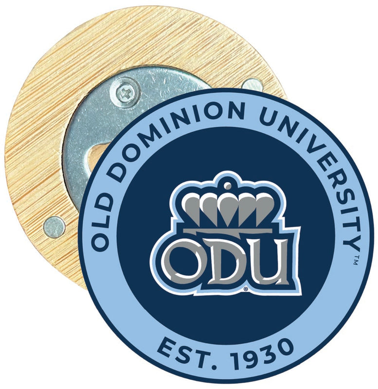 Old Dominion Monarchs Round Wood Magnetic Bottle Opener 2.5" Officially Licensed Collegiate Product Single