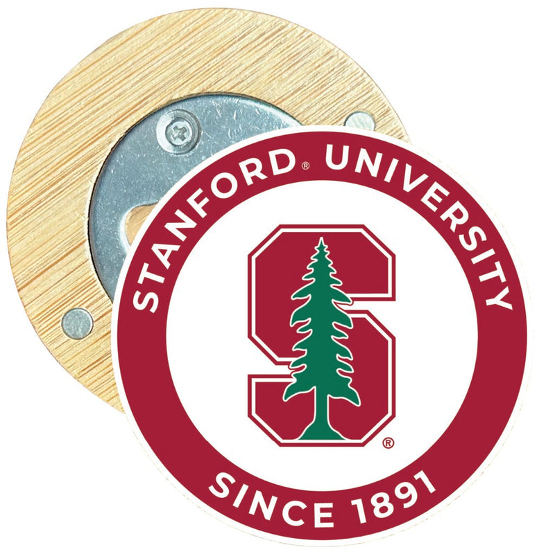 Stanford University Round Wood Magnetic Bottle Opener 2.5" Officially Licensed Collegiate Product Single