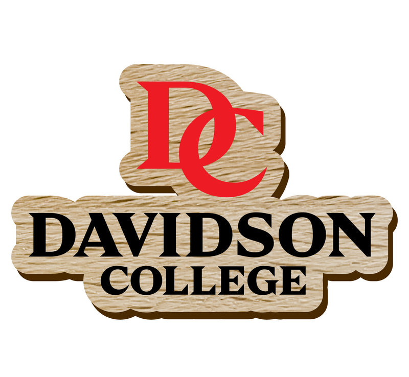Davidson College Officially Licensed Precision-Cut Wooden Magnet – Printed or Engraved Logo Full-Color