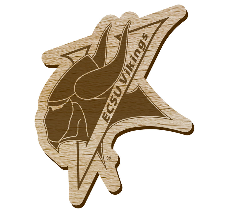 Elizabeth City State University Officially Licensed Precision-Cut Wooden Magnet – Printed or Engraved Logo Etched