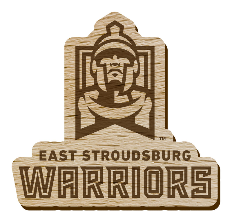 East Stroudsburg University Officially Licensed Precision-Cut Wooden Magnet – Printed or Engraved Logo Etched