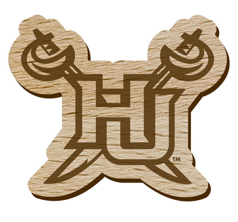 Hampton University Officially Licensed Precision-Cut Wooden Magnet – Printed or Engraved Logo Etched