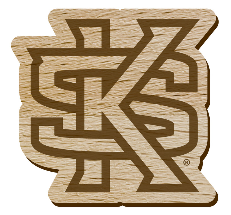 Kennesaw State University Officially Licensed Precision-Cut Wooden Magnet – Printed or Engraved Logo Etched