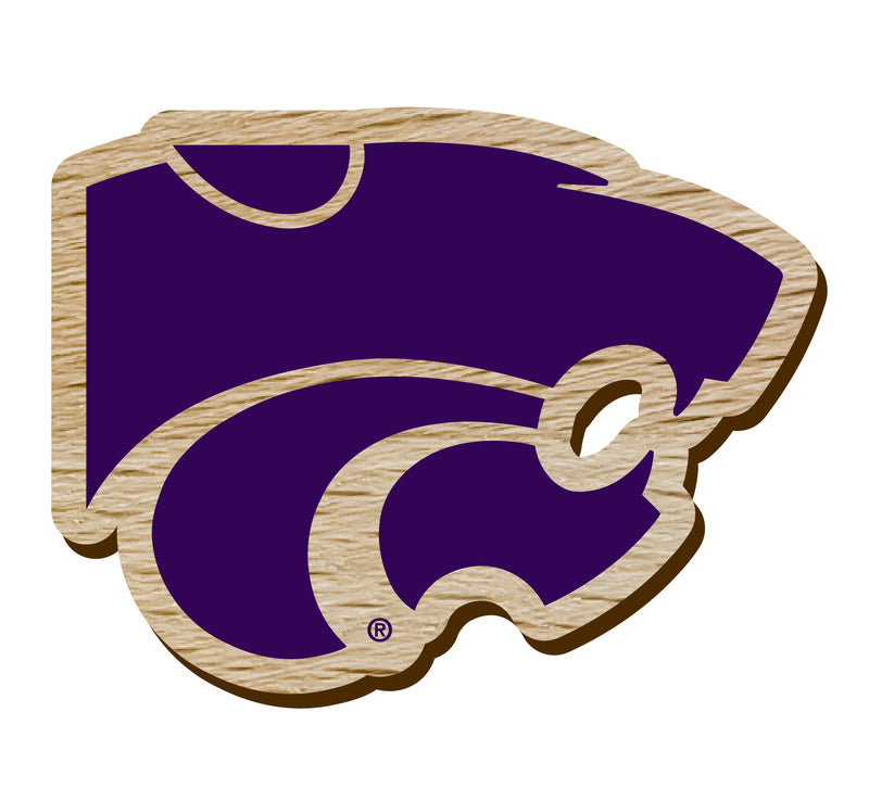 Kansas State Wildcats Officially Licensed Precision-Cut Wooden Magnet – Printed or Engraved Logo Full-Color