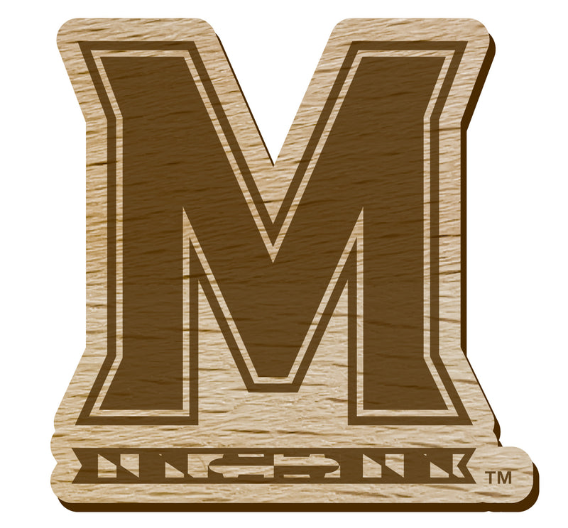Maryland Terrapins Officially Licensed Precision-Cut Wooden Magnet – Printed or Engraved Logo Etched