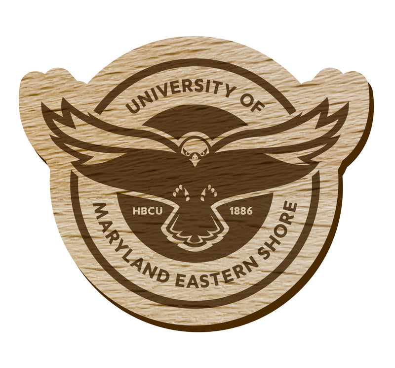 Maryland Eastern Shore Officially Licensed Precision-Cut Wooden Magnet – Printed or Engraved Logo Etched