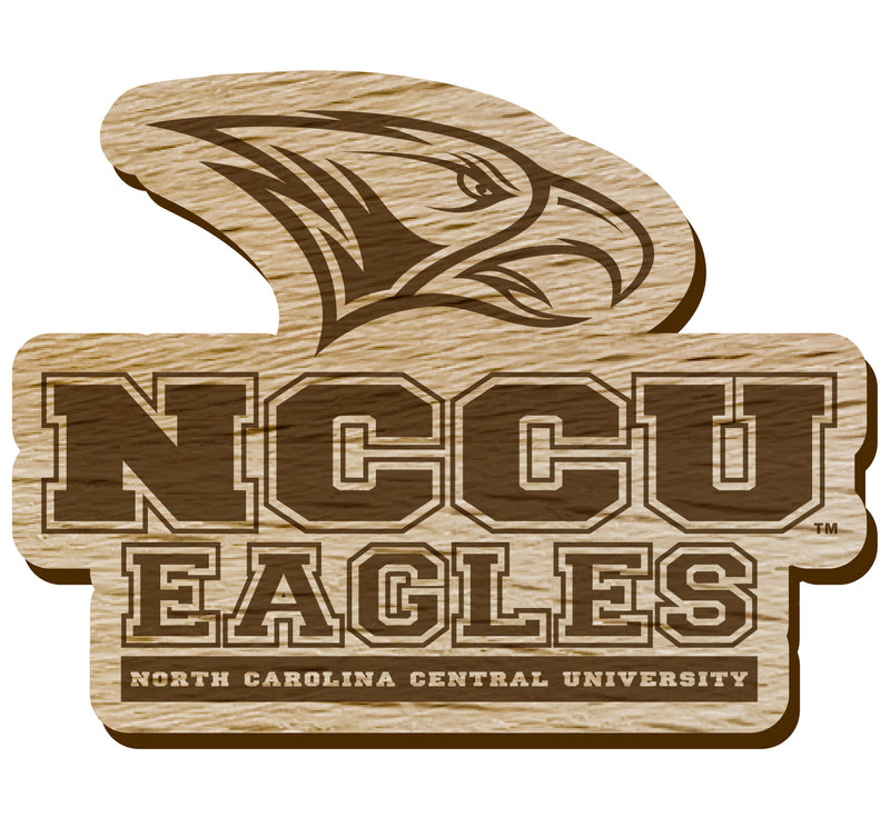 North Carolina Central Eagles Officially Licensed Precision-Cut Wooden Magnet – Printed or Engraved Logo Etched
