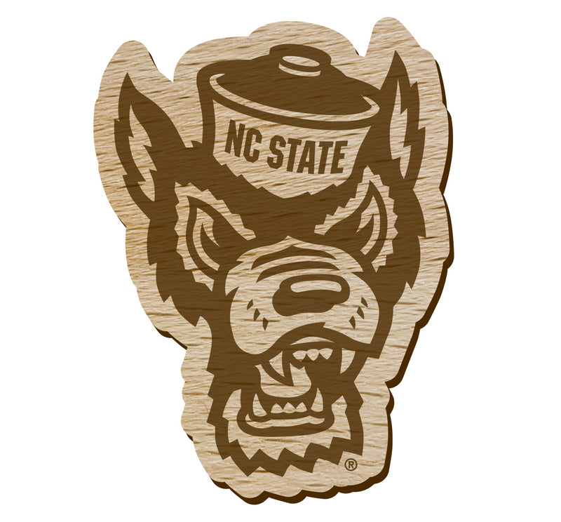 NC State Wolfpack Officially Licensed Precision-Cut Wooden Magnet – Printed or Engraved Logo Etched