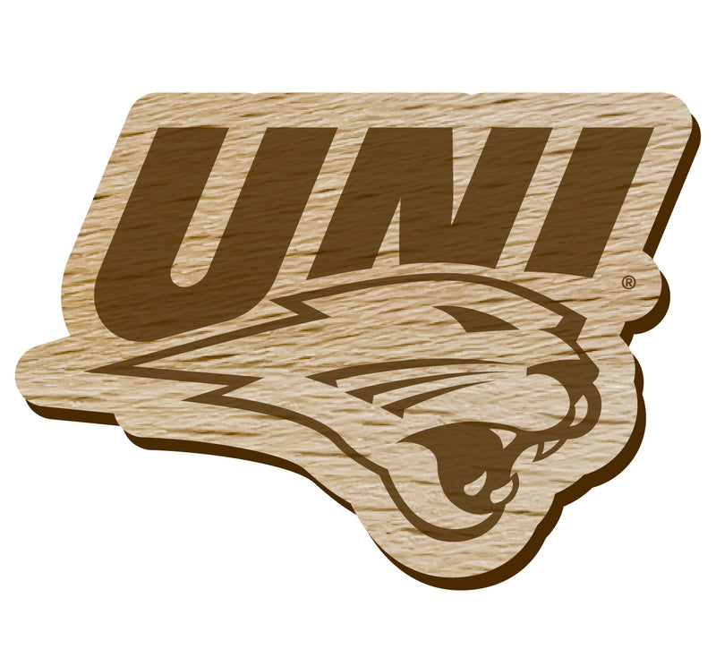 Northern Iowa Panthers Officially Licensed Precision-Cut Wooden Magnet – Printed or Engraved Logo Etched