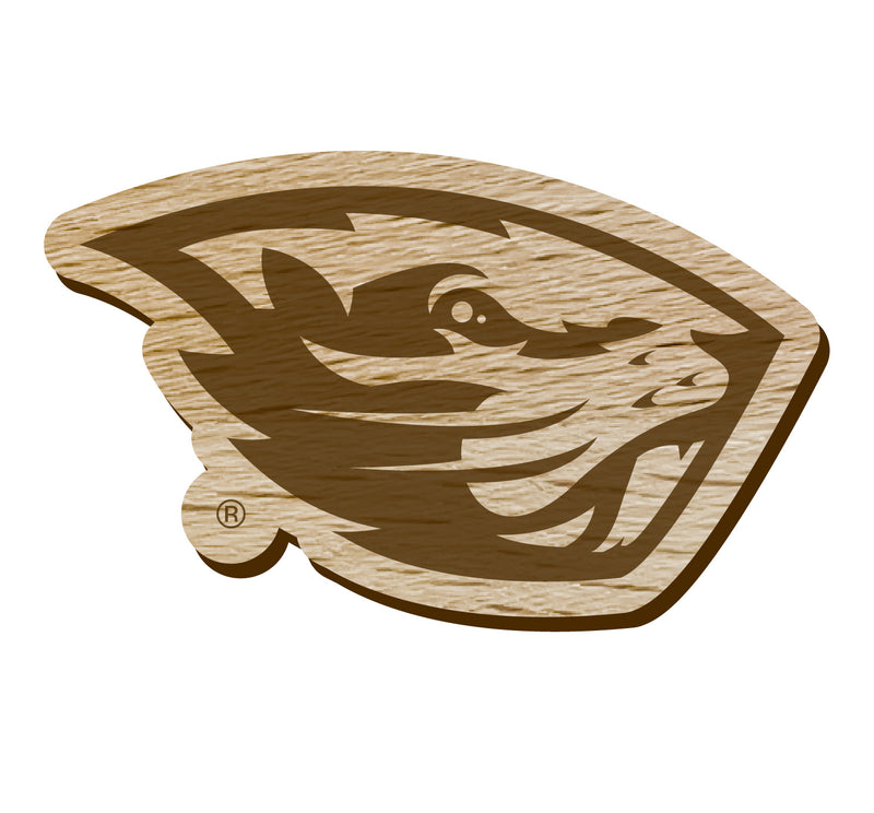 Oregon State Beavers Officially Licensed Precision-Cut Wooden Magnet – Printed or Engraved Logo Etched