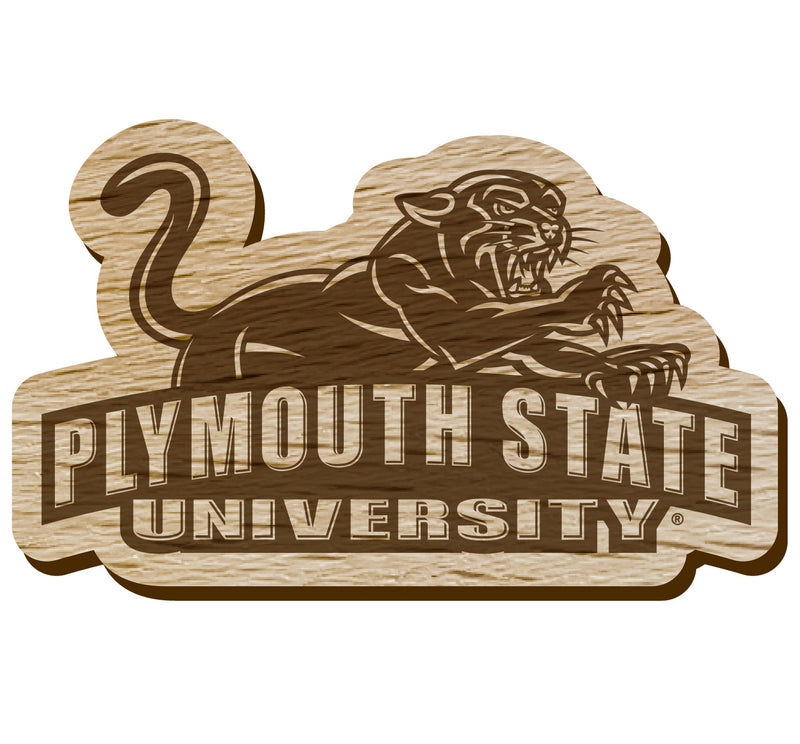 Plymouth State University Officially Licensed Precision-Cut Wooden Magnet – Printed or Engraved Logo Etched