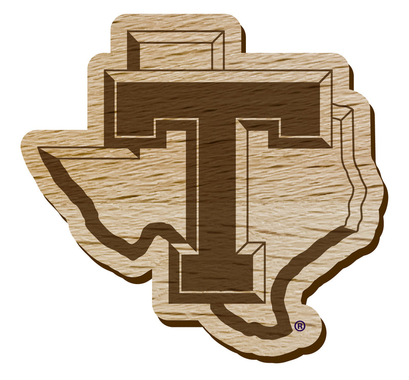 Tarleton State University Officially Licensed Precision-Cut Wooden Magnet – Printed or Engraved Logo Etched