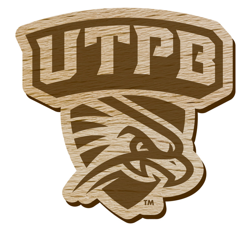 University of Texas of the Permian Basin Officially Licensed Precision-Cut Wooden Magnet – Printed or Engraved Logo Etched