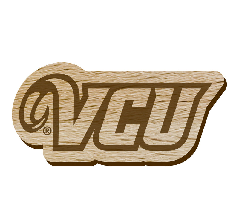 Virginia Commonwealth Officially Licensed Precision-Cut Wooden Magnet – Printed or Engraved Logo Etched