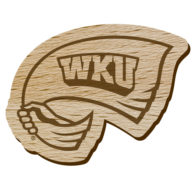 Western Kentucky Hilltoppers Officially Licensed Precision-Cut Wooden Magnet – Printed or Engraved Logo Etched