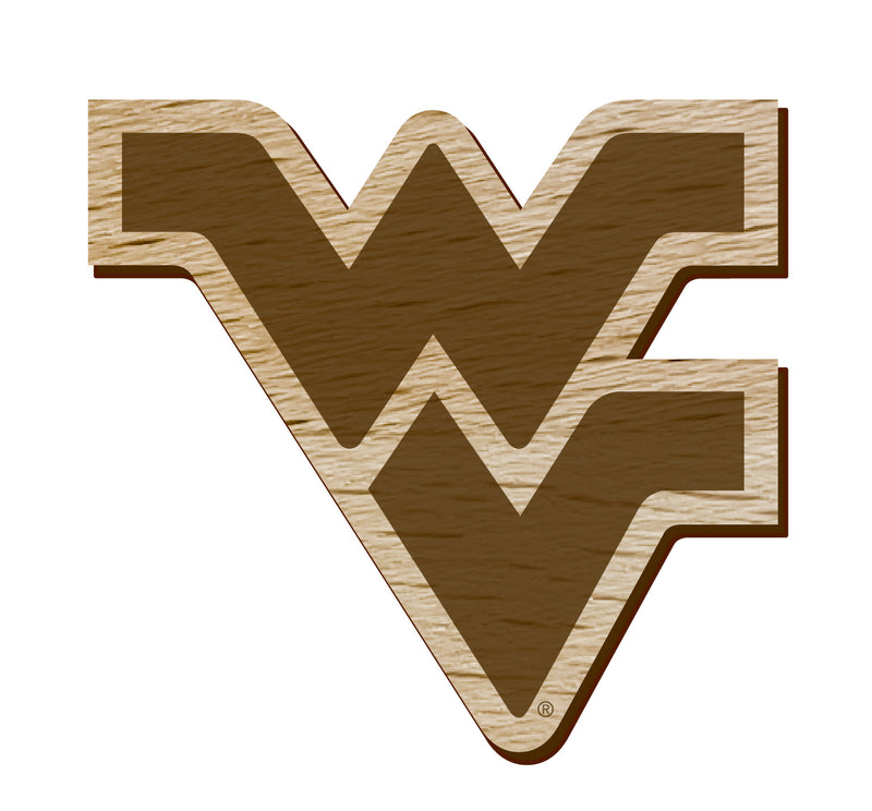 West Virginia Mountaineers Officially Licensed Precision-Cut Wooden Magnet – Printed or Engraved Logo Etched
