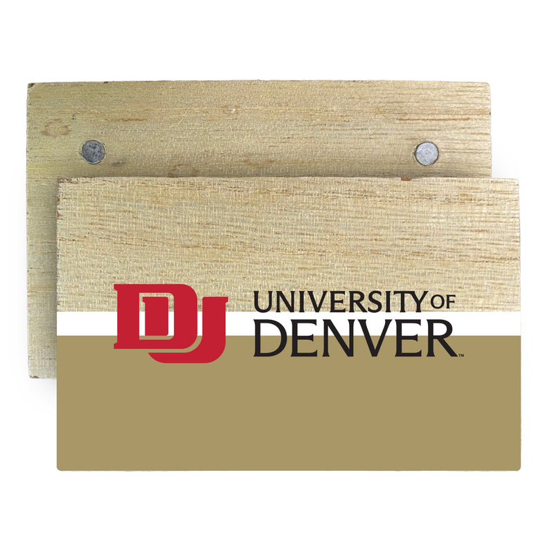 University of Denver Pioneers Wooden 2" x 3" Fridge Magnet Officially Licensed Collegiate Product