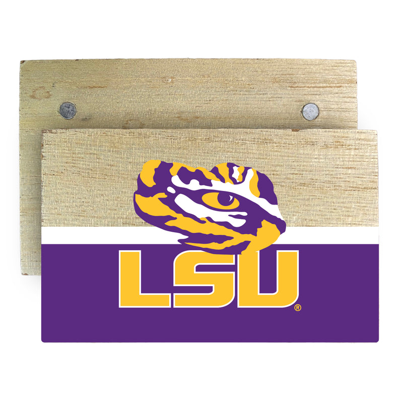 LSU Tigers Wooden 2" x 3" Fridge Magnet Officially Licensed Collegiate Product