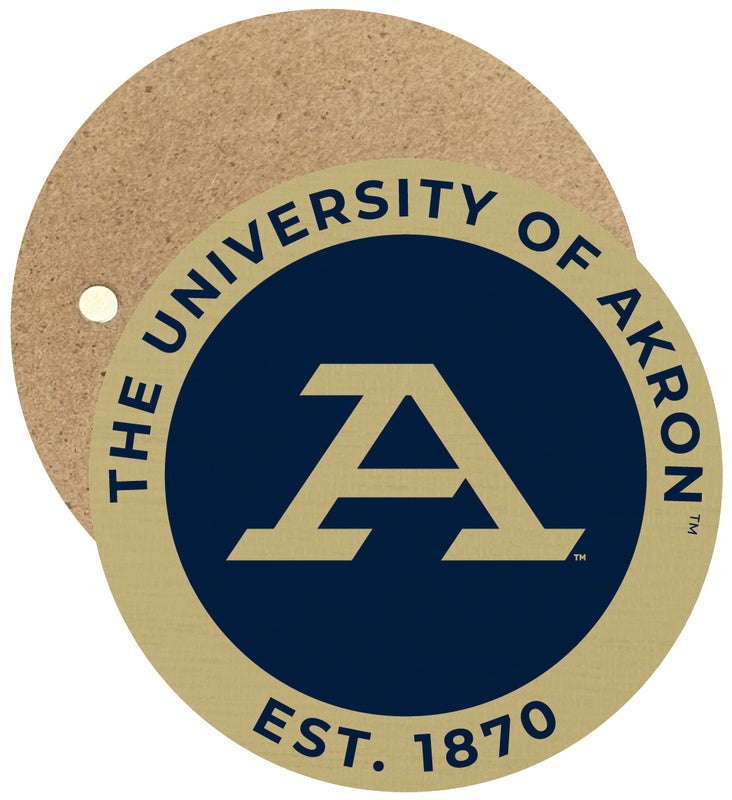 Akron Zips Round Wooden 2.5" Fridge Magnet Officially Licensed Collegiate Product Single
