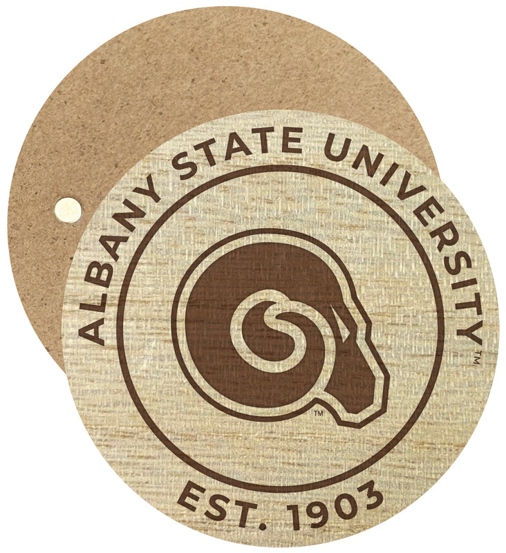 Albany State University Engraved Round Wooden 2.5" Fridge Magnet Officially Licensed Collegiate Product Single