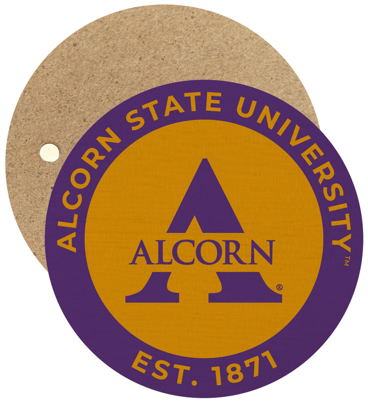 Alcorn State Braves Round Wooden 2.5" Fridge Magnet Officially Licensed Collegiate Product Single