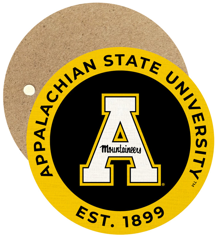 Appalachian State Round Wooden 2.5" Fridge Magnet Officially Licensed Collegiate Product 4-Pack