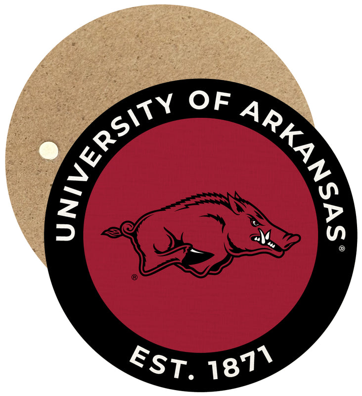 Arkansas Razorbacks Round Wooden 2.5" Fridge Magnet Officially Licensed Collegiate Product Single