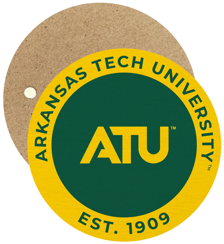 Arkansas Tech University Round Wooden 2.5" Fridge Magnet Officially Licensed Collegiate Product 2-Pack