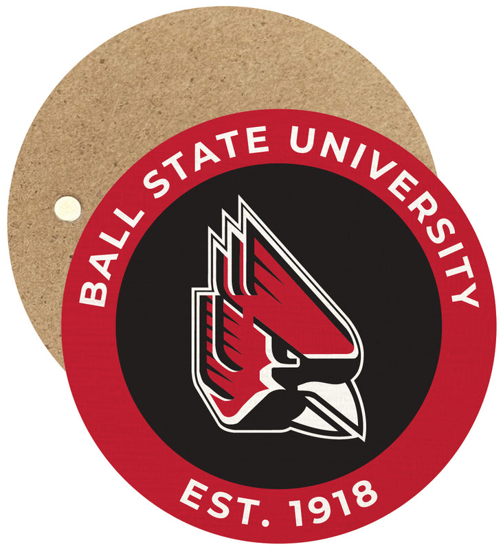Ball State University Round Wooden 2.5" Fridge Magnet Officially Licensed Collegiate Product Single