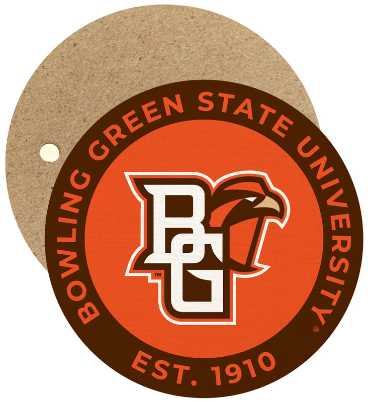 Bowling Green Falcons Round Wooden 2.5" Fridge Magnet Officially Licensed Collegiate Product 4-Pack