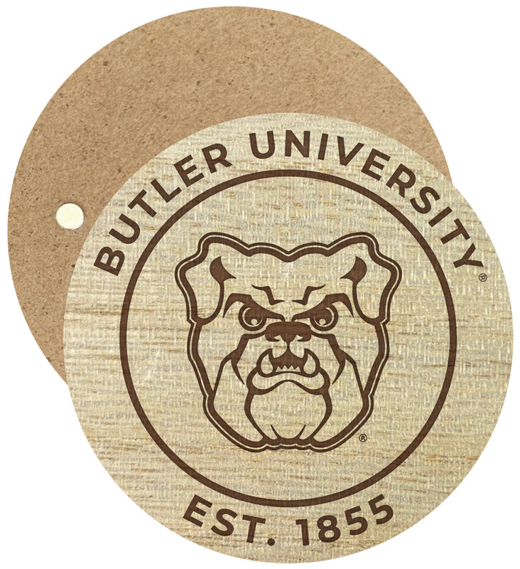 Butler Bulldogs Engraved Round Wooden 2.5" Fridge Magnet Officially Licensed Collegiate Product Single