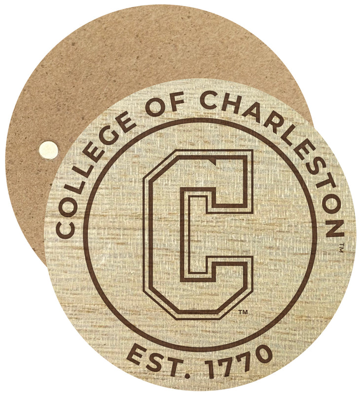 College of Charleston Engraved Round Wooden 2.5" Fridge Magnet Officially Licensed Collegiate Product Single
