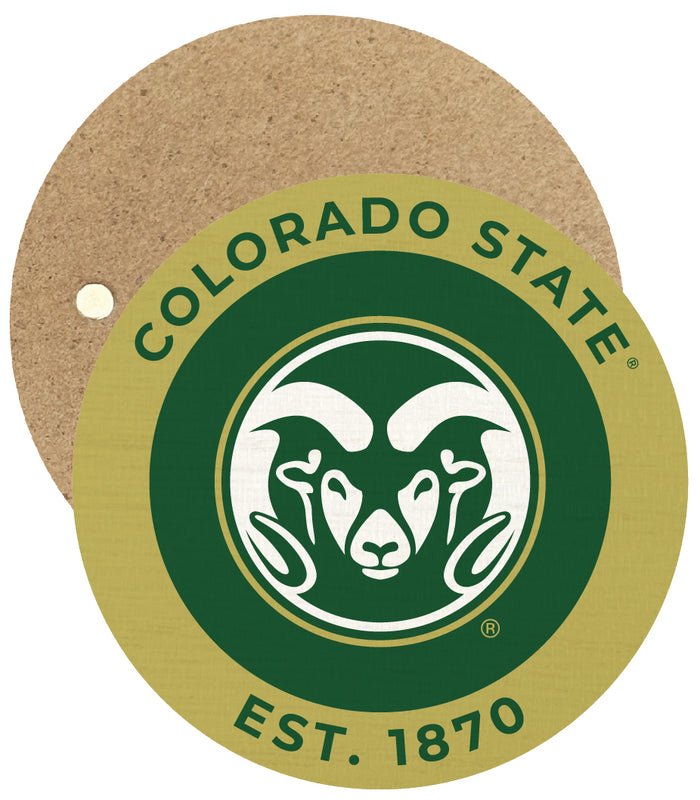 Colorado State Rams Round Wooden 2.5" Fridge Magnet Officially Licensed Collegiate Product Single