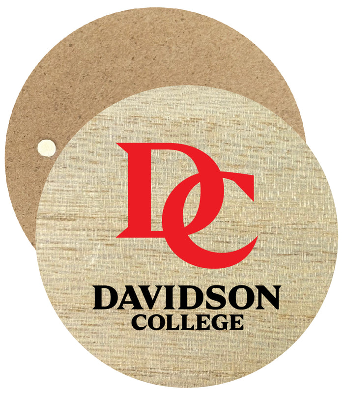 Davidson College Round Wooden 2.5" Fridge Magnet Officially Licensed Collegiate Product 4-Pack