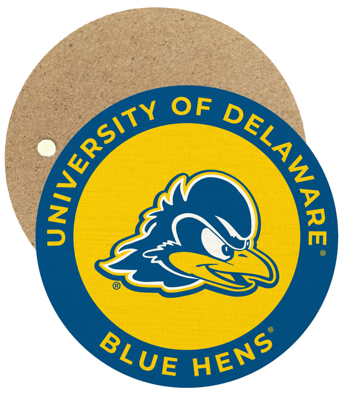 Delaware Blue Hens Round Wooden 2.5" Fridge Magnet Officially Licensed Collegiate Product Single