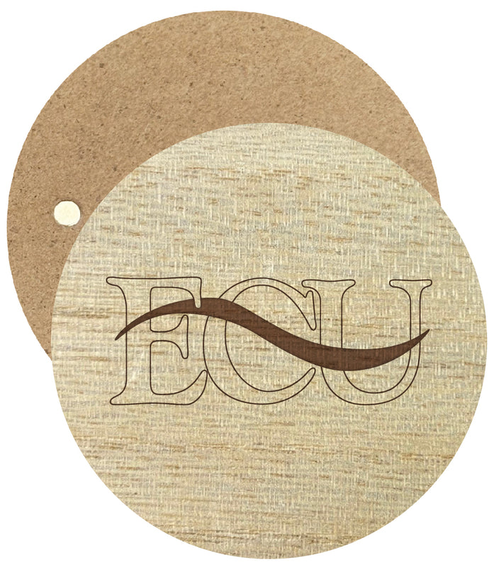 East Central University Tigers Engraved Round Wooden 2.5" Fridge Magnet Officially Licensed Collegiate Product 4-Pack