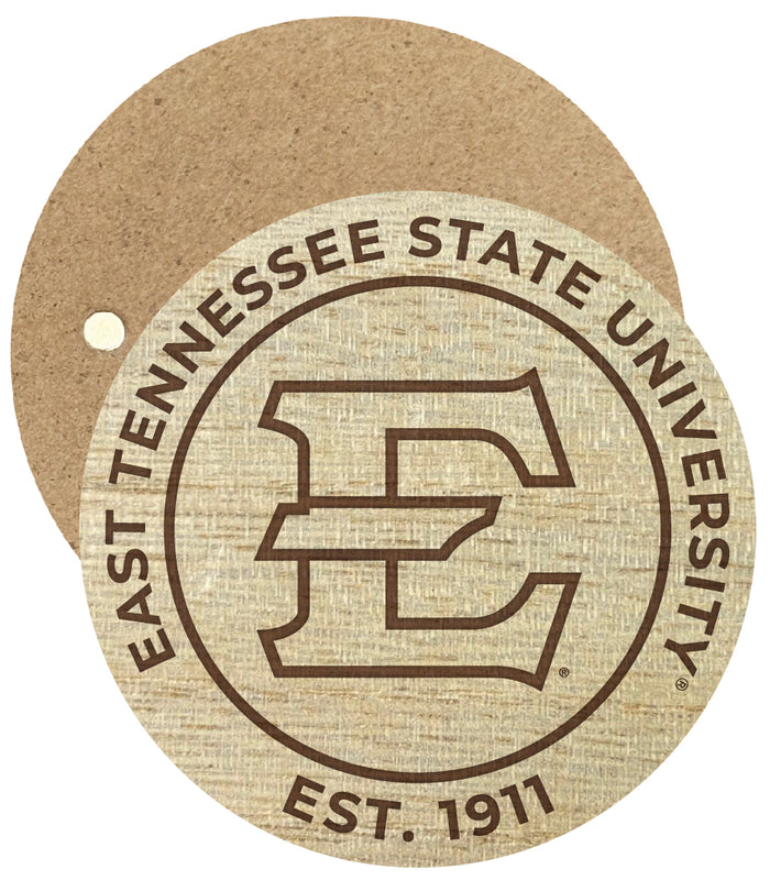 East Tennessee State University Engraved Round Wooden 2.5" Fridge Magnet Officially Licensed Collegiate Product Single