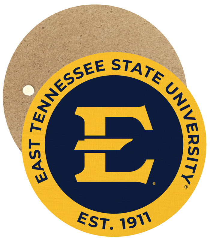 East Tennessee State University Round Wooden 2.5" Fridge Magnet Officially Licensed Collegiate Product 4-Pack