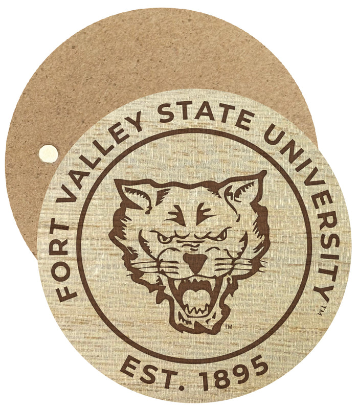 Fort Valley State University Engraved Round Wooden 2.5" Fridge Magnet Officially Licensed Collegiate Product Single