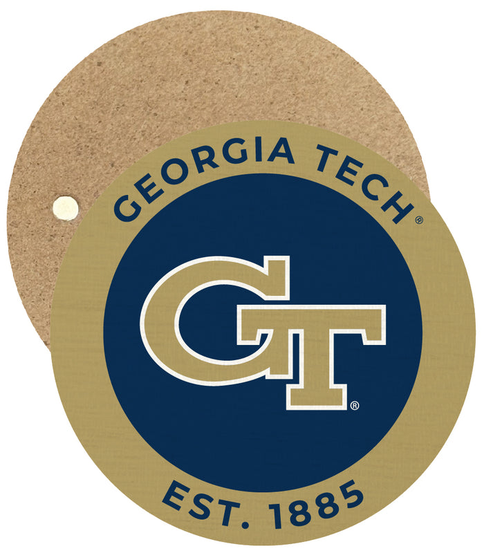 Georgia Tech Yellow Jackets Round Wooden 2.5" Fridge Magnet Officially Licensed Collegiate Product Single
