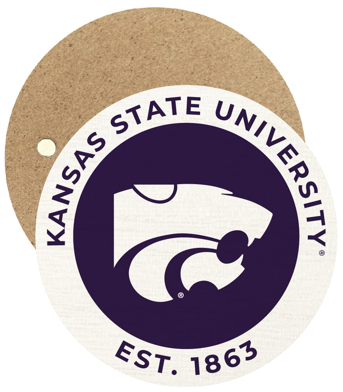 Kansas State Wildcats Round Wooden 2.5" Fridge Magnet Officially Licensed Collegiate Product Single