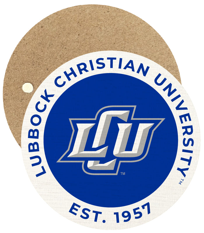 Lubbock Christian University Chaparral Round Wooden 2.5" Fridge Magnet Officially Licensed Collegiate Product 4-Pack