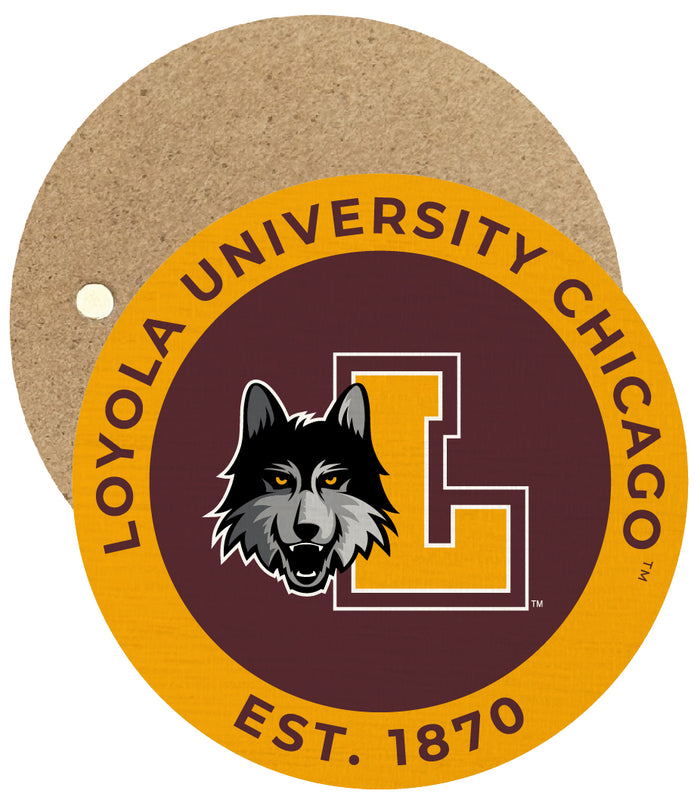 Loyola University Ramblers Round Wooden 2.5" Fridge Magnet Officially Licensed Collegiate Product Single