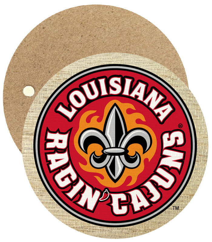 Louisiana at Lafayette Ragin' Cajuns Round Wooden 2.5" Fridge Magnet Officially Licensed Collegiate Product Single