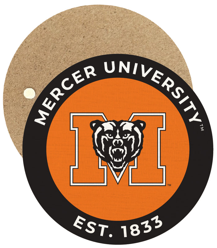 Mercer University Round Wooden 2.5" Fridge Magnet Officially Licensed Collegiate Product 4-Pack