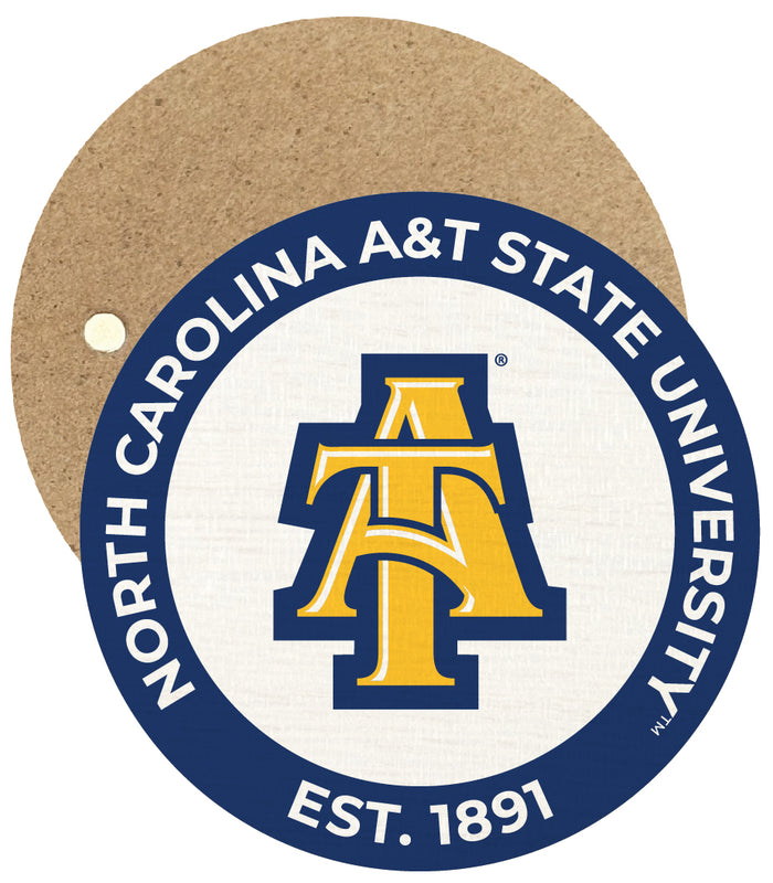 North Carolina A&T State Aggies Round Wooden 2.5" Fridge Magnet Officially Licensed Collegiate Product Single