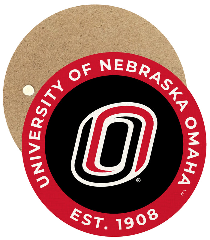 Nebraska at Omaha Round Wooden 2.5" Fridge Magnet Officially Licensed Collegiate Product Single